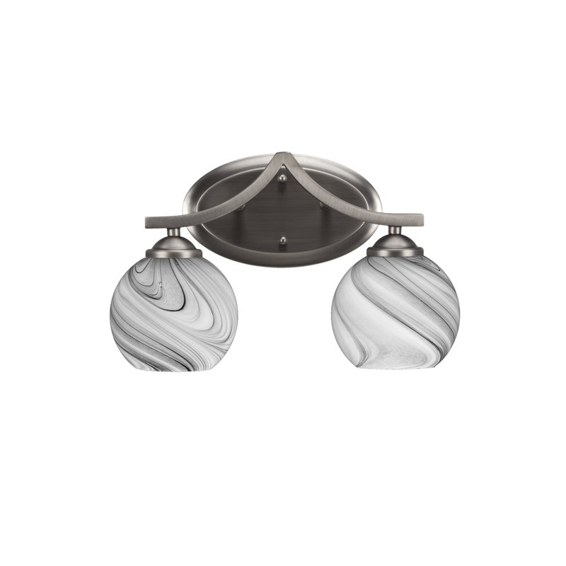 Zilo 2 Light Bath Bar, Graphite