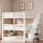 Triple Bunk Bed With Storage Staircase-106733132