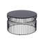 Contemporary Metal Nested Base Tinted Top Material 30" Round Coffee Table Only The Table, No Chairs.-1455710286