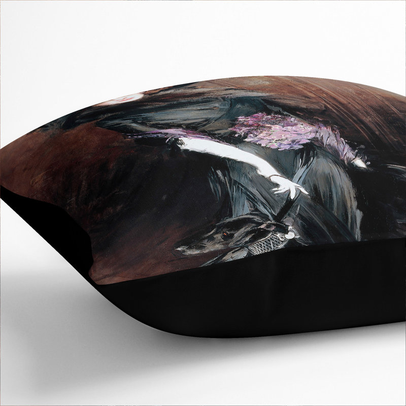 Square Cushion, 55cm H x 55cm W x 20cm D, Black