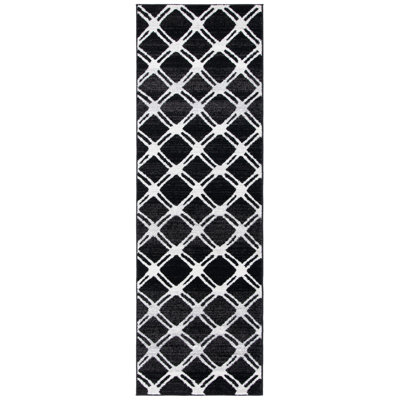 Tapis noir / gris clair Jahzarra