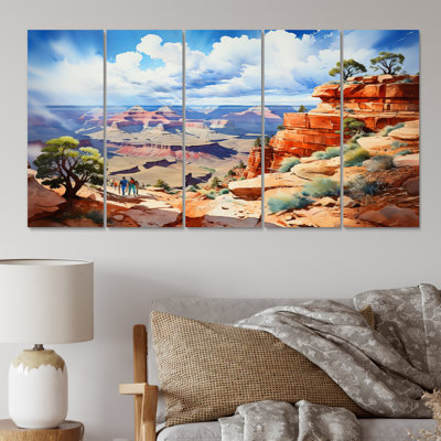 Nevada Canyon Landscape - Landscapes Metal Wall Art Prints Set
