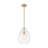 Glowlite 1-Light Single Clear Glass Teardrop Pendant-1772985444