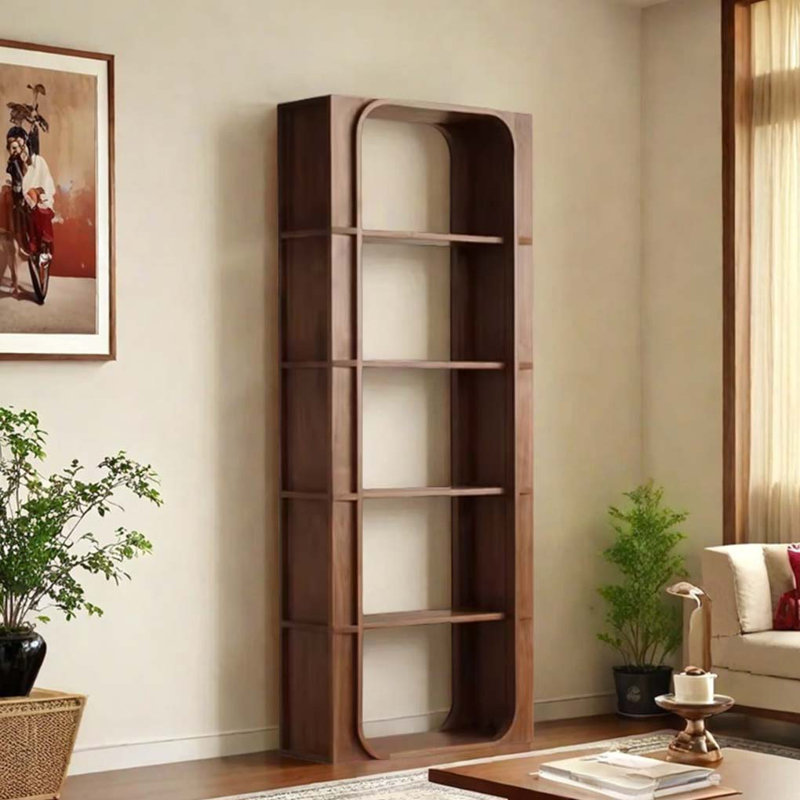 Floor standing solid wood bookcase