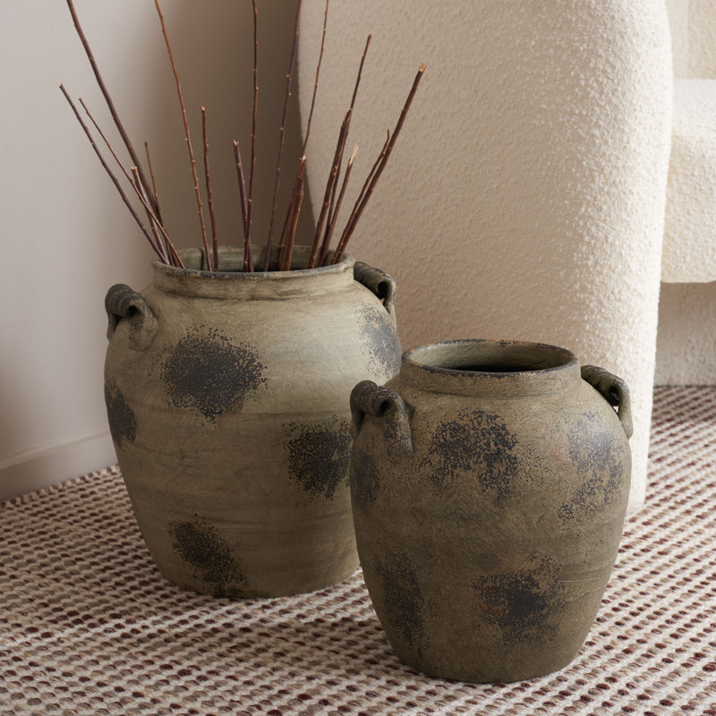 Rhodes Terracotta Vase Set of 2