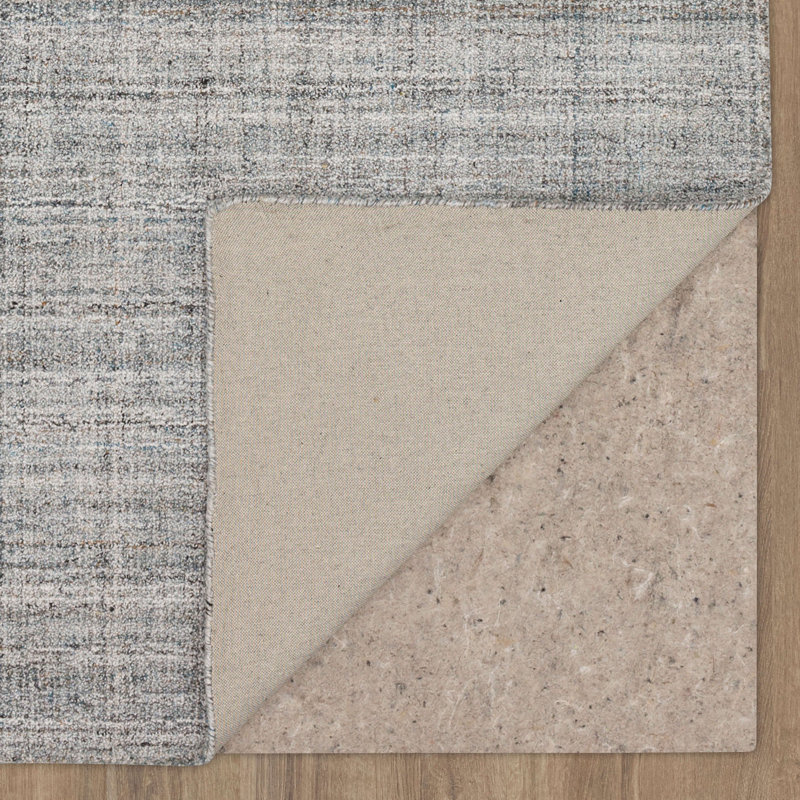 Tapis gris touffeté à la main Katie-Grace, Rectangle 9 pi x 12 pi