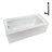 Streamline 66 in. x 32 in. Acrylic Left-Hand Drain Alcove Bathtub in Glossy White With External Drain-101699387