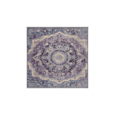 Machine Washable Purple Area Rug