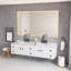 Miroir de salle de bain 72 x 36 pouces à DEL avec façade et rétroéclairage, miroir de meuble-lavabo mural, anti-buée, mémoire, 3 couleurs, réglable en continu-844834682