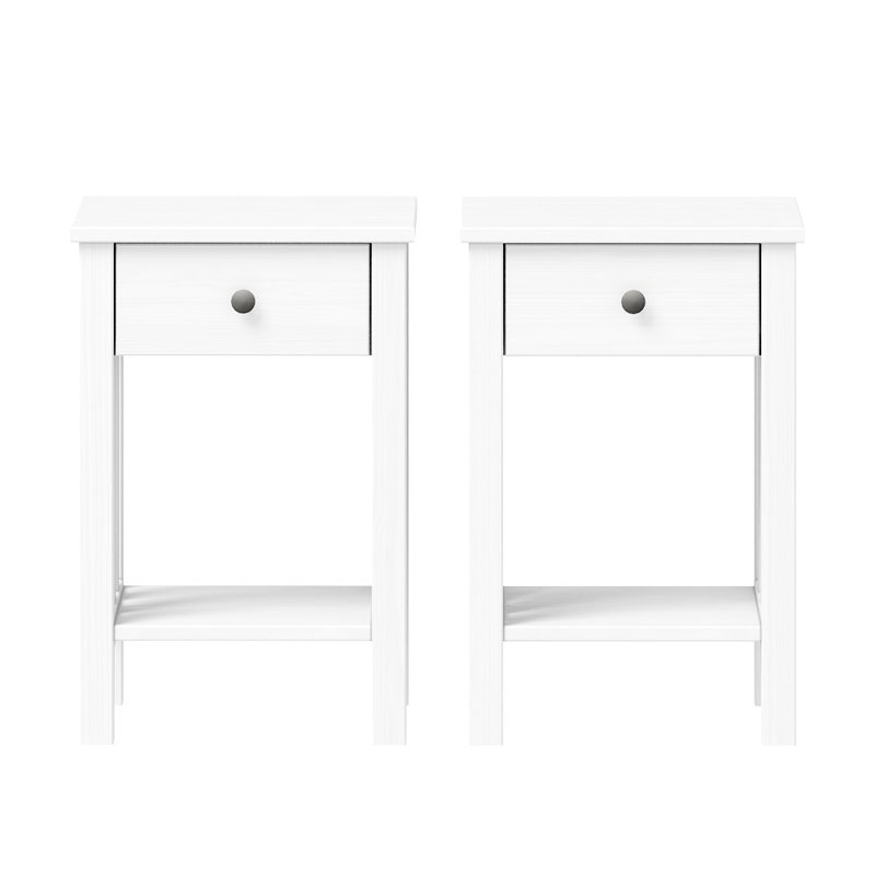 Draco 15.75'' W Solid Wood Nightstand, White