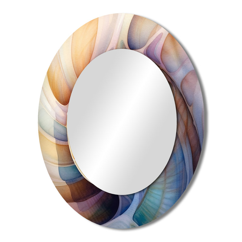 Miroir mural Seashell Symphony II - Rose, 43 po x 33 po