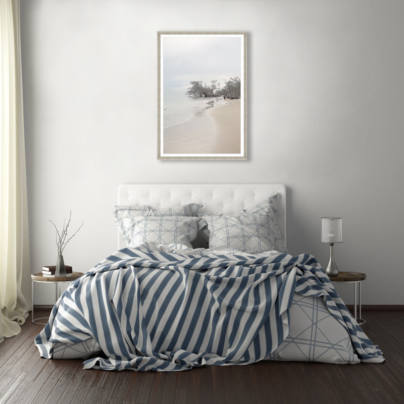 Deserted, White, 43" H x 30" W, Glass Frame