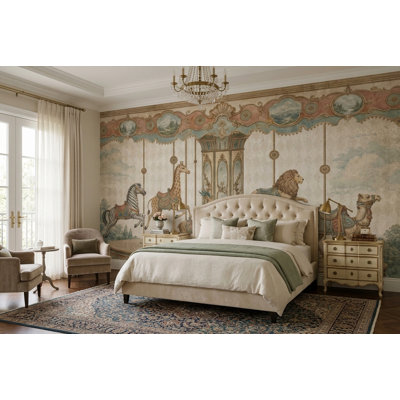 Vintage Carousel Wallpaper Ornate Fairground Wall Mural