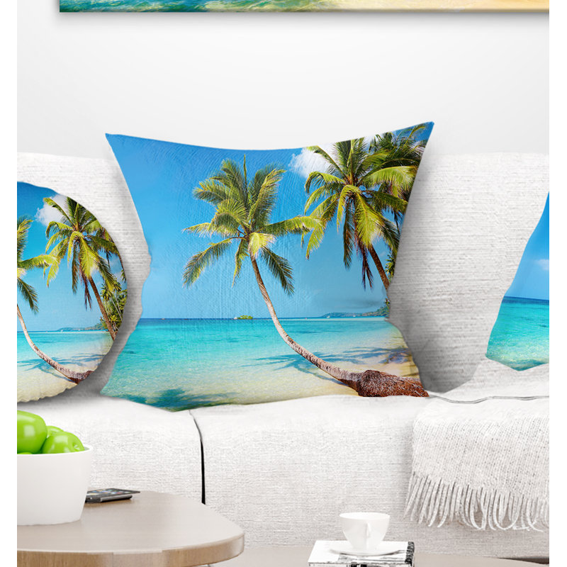 Coussin Tropical Beach, 16 po x 1 po, Coussin décoratif
