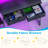 Computer Desk With Recessed Power Outlet And 2-tier Fabric Drawers,gaming Desk With Led Lights, Office Desk With Printer Storage Shelves, Reversible Desk With Monitor Shelf-47642065