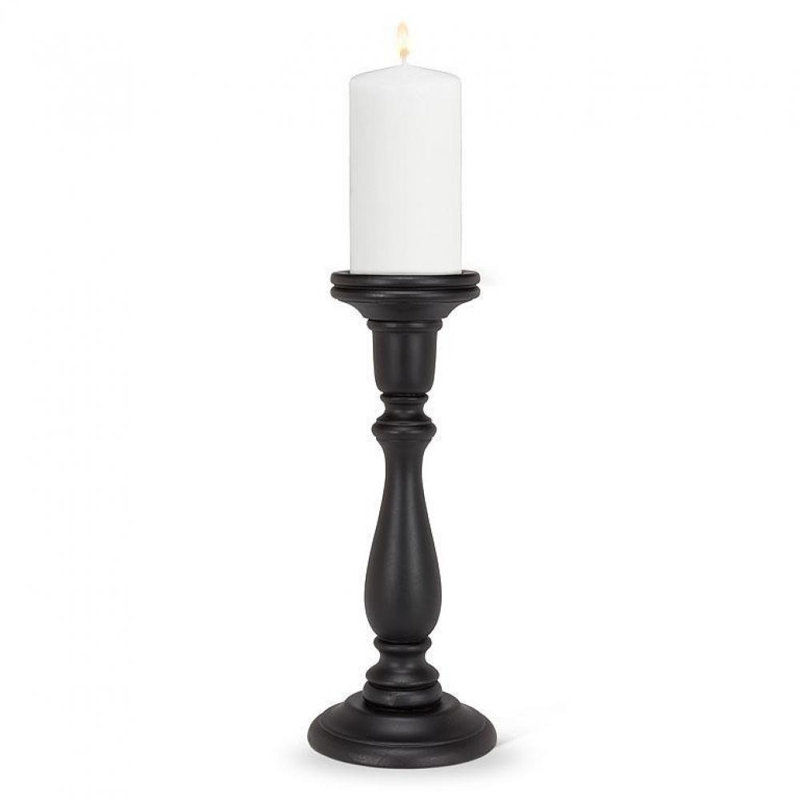 Pilier de table, Noir, H 14,5 po x l 6 po x P 6 po