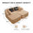 CloudComfort 77.2" W x 66.5" D x 32.7" H Double Chaise Teddy Fabric Boneless Modular Sofa