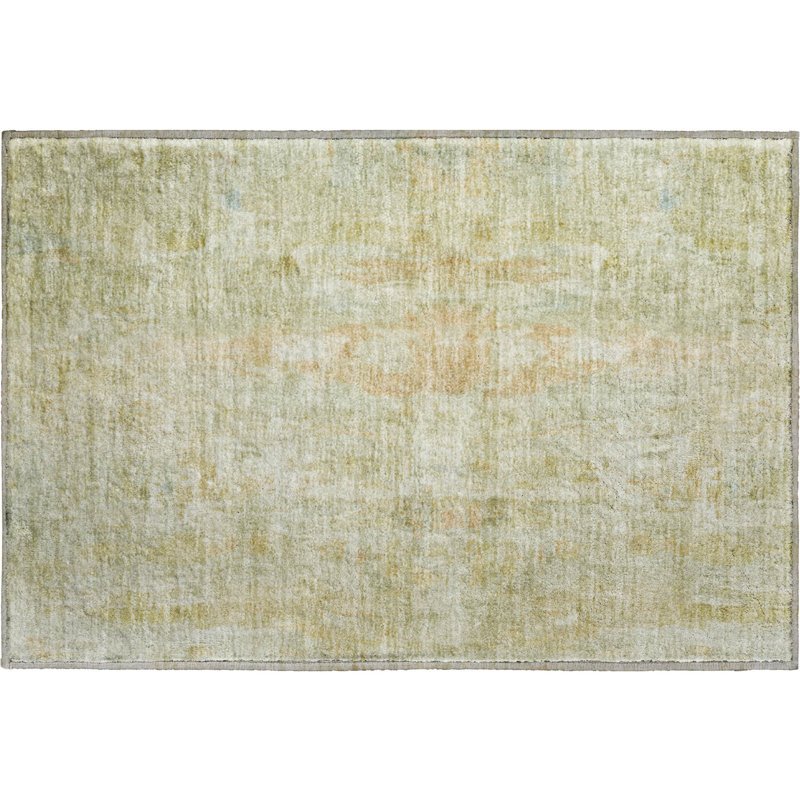 Premium Machine Washable Mayfield AMF2310 Abstract Rug, Celery, 2'6" x 3'10"
