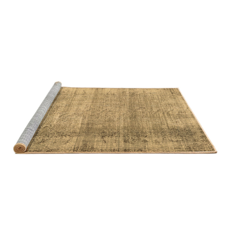 Washable Abstract Indoor Rug, Round 6'