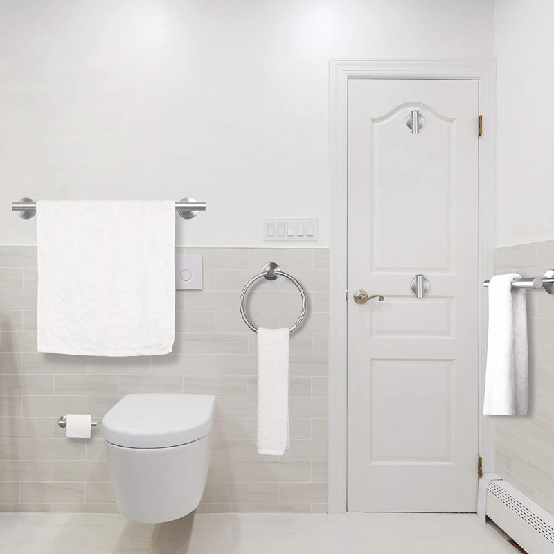 Gold 6 - Piece Bathroom Hardware Set, Brushed Nickel