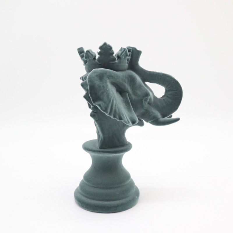 Sculpture éléphant Aadin, Vert