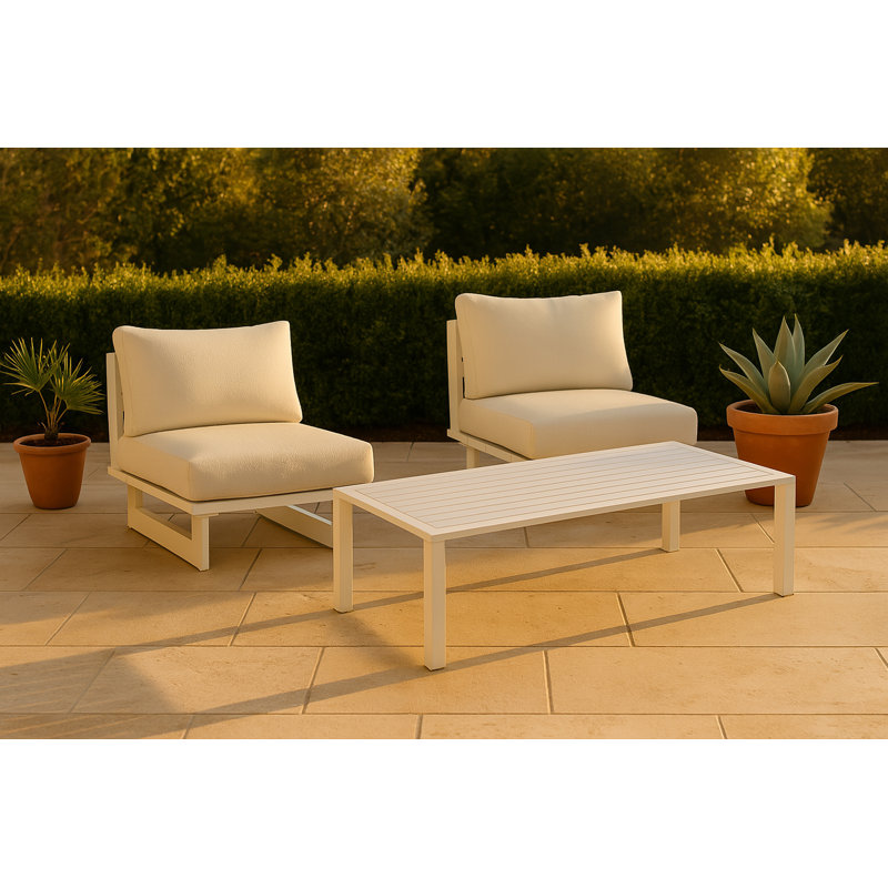 Table basse Rossville, Blanc