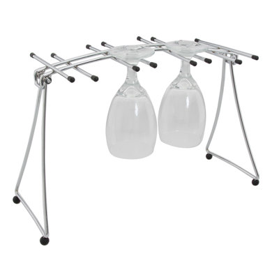 Holbrook Tabletop Wine Glass Rack in Silver