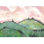 «Green Hills Pink Sky», reproduction sur toile-187424560