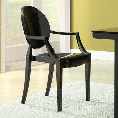 Fauteuil de salle à manger noir Casper