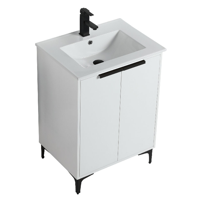 Ensemble de meuble-lavabo simple 24 po Keiper, Noir mat