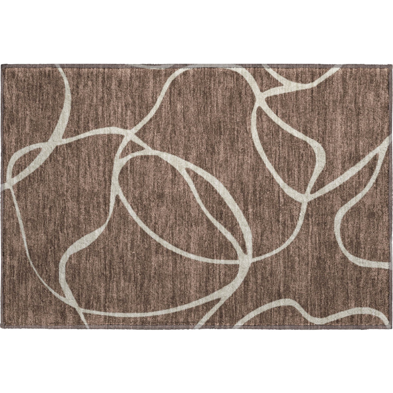 Premium Machine Washable Corum AMF999 Swirls Rug, Rectangle 1'8" x 2'6"
