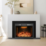 Aadila Electric Fireplace Insert with Trim Kit