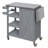 Outdoor Kitchen Island with Lockable Wheels, Storage Cabinet and Towel Rack-913943036