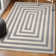 Isibeal Modern Classic Mitre Stripe Gray/Ivory Rug