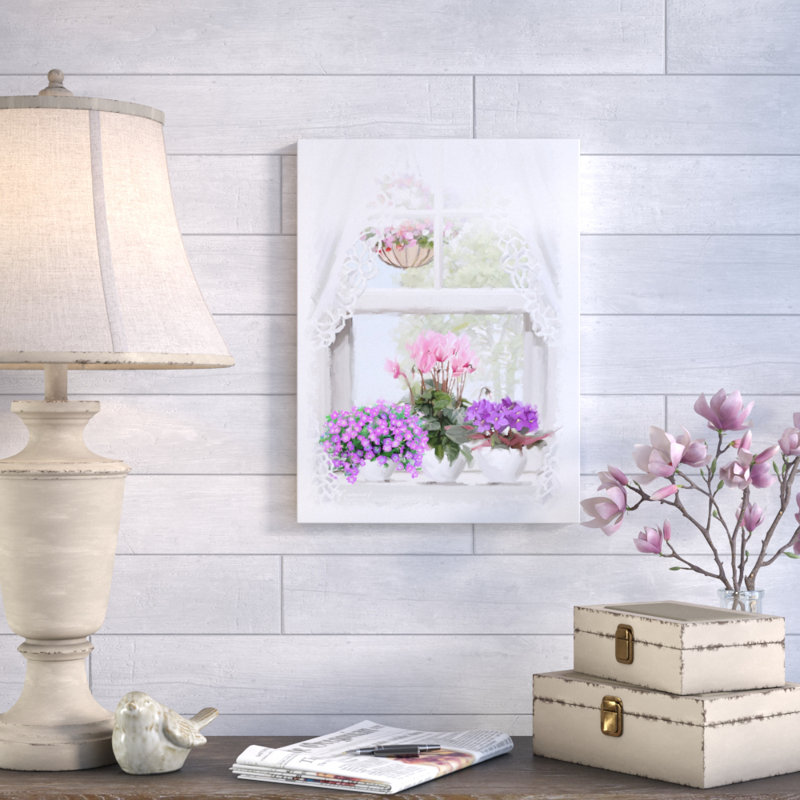«Window Flowers» par The Macneil Studio, reproduction sur toile, H 19 po x l 14 po x P 2 po
