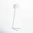 Markos Tilted Floor Lamp with Fabric Shade in Brushed Nickel/White-32630339