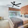 Vaczon 52" 5 - Blade Modern Ceiling Fan with LED Lights and Remote Control, 6 Speeds Reversible DC Motor, 3 Color Lights, Timer, Double-sided Wood Blades