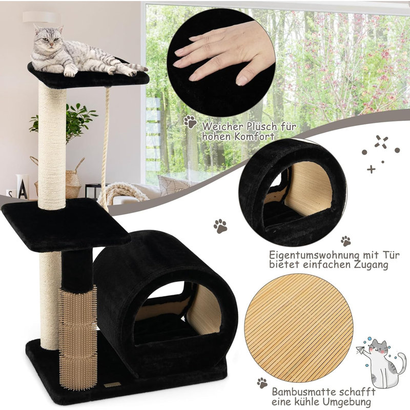 92cm H Cat Tree, Black
