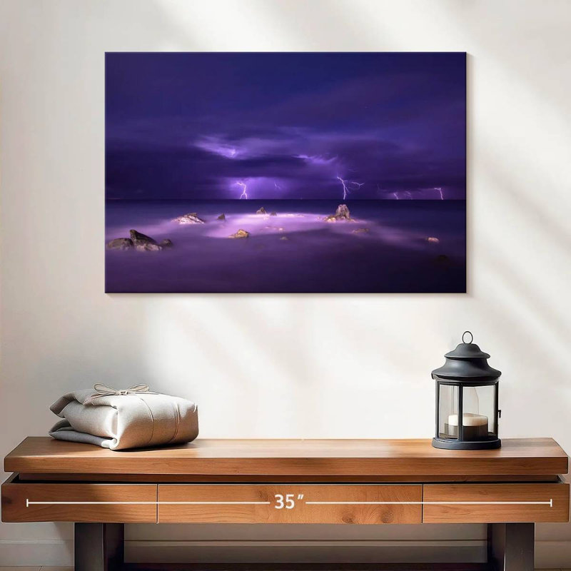 Éclairage de plage mauve Alvord, H 16 po x l 24 po