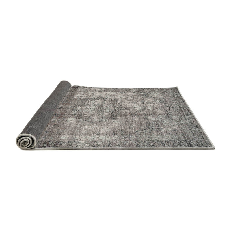 Tapis gris/beige traditionnel Monastiri, Rond 4 pi