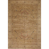Passions Hand Knotted Wool Area Rug in Coffee/Ivory