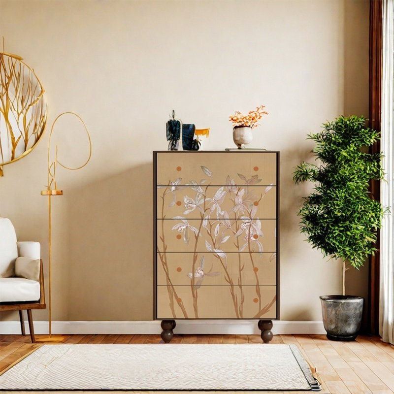 Solid Wood 5 -Drawer Accent Chest