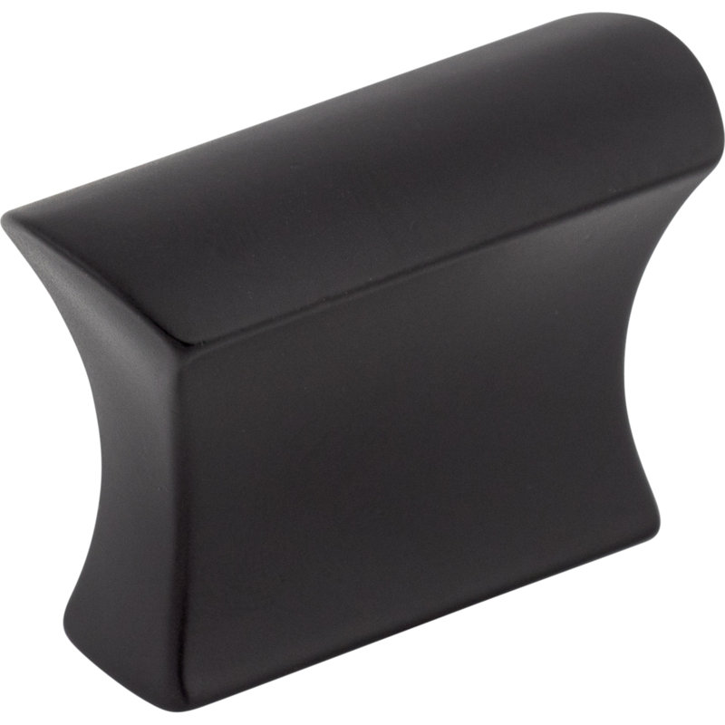 Glacier 3/4" Length Square Knob, Black, 1 1/2" Length