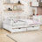 Full Size Daybed Wood Bed with Two Drawers-1187796113