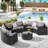 Half-Moon 11 Patio Furniture Assembly - Round With Tempered Glass Coffee Table , Washable Cushion Substances, Attribute Array Sectional Machine Contents, Character-40090433
