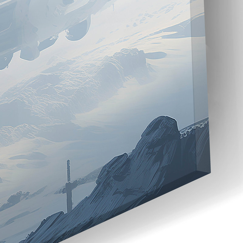Art mural en verre en verre stratosphérique «par r3darch0n, 24 po x 12 po