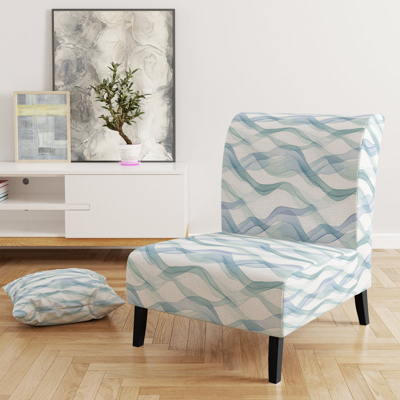 Fauteuil de chambre Abstract Blue - Sage, Pantoufle sans accoudoirs