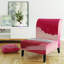 Fauteuil de chambre rembourré Metall Glam on Red - Modern Glam