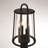 DAULLE 4-Light Outdoor Post Lantern, Black