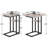 C Shaped Foldable End Table
